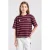 America Today gestreept T-shirt – donkerrood