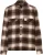 GIORDANO Overshirt Salerno Melange Check Bruin heren