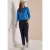 Mid Waist Slim Leg Hose in casual pasvorm