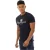 Aquascutum Heren Logo Crew Neck Regular T-shirt (Marine, Wit)