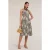Motivi Jungle Pattern Flared Dress Military Green