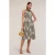 Motivi Jungle Pattern Flared Dress Military Green