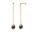 Drop Earrings Tahitian Pearls Pears 8-9mm Yellow Gold