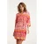 Smashed Lemon 24002 retro print shirtjurk met riemframbozentonen |
