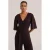 WE Fashion straight leg jumpsuit met glitters – aubergine