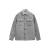 Anerkjendt regular fit overshirt met wol – lichtgrijs