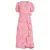 Anytime crinkle midi overslagjurk met bloemenprint roze