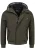 INDICODE JEANS Winterjas ‘Albany’  donkergroen / zwart / wit