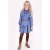 B.Nosy midi jurk met ceintuur en print – blauw