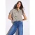 Street One Dames Shirt met foliedruk in Beige