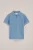 WE Fashion – Jongens polo met quarter-zip en structuur – Regular fit – Lichtblauw – Katoen –