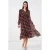V-hals Midi-jurk met knoopsluiting