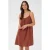Kaffe mini jurk koraalrood