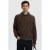 Selected relaxed fit gebreide trui met wol – donkerbruin