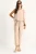 Mouwloze Crew Neck Blouse en Carrof Fıt Broek Set