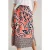 White Stuff Elle Linen Blend Skirt Coral Print