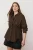 Trendyol Curve Dames Bruin Effen Lang Regular fit Grote maten Overhemden
