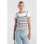 America Today gestreepte cropped top wit