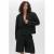 Refined Department cropped blazer met backprint zwart