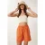 Hoge Taille Wijde Been Katoenen Shorts