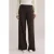 WE Fashion wide leg high waist broek donkerbruin
