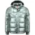 Enos Zilveren puffer jackets met capuchon