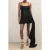 Reiss Ruched Drape Structured Mini Dress Black