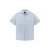 State of Art regular casual overhemd met linnen lichtblauw