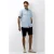 State of Art regular casual overhemd met linnen lichtblauw