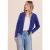 Street One Dames Korte blazer met structuur in Blauw