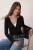 TRENDYOLMİLLA Dames Zwart Effen Lang Getailleerd Blouses