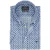 Overhemd Fynch Hatton blauw print korte mouw borstzak