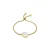 Luxenter armband in wit parelmoer afgewerkt in 18K geel goud – Alfabet