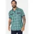 Jan Vanderstorm loose geruit casual overhemd Plus Size turquoise