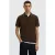 Selected slim polo bruin