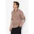TRENDYOL MAN Heren Beige Effen Lang Regular fit Overhemden