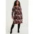 We Fashion Dress Mid Length Burgundy Red