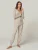 YOU LOOK PERFECT Huispak ‘LOUNGEWEAR SET  – Pullover Blossom & Pants Bella’  beige