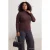 Trendyol Curve Dames Bruin Effen Lang Getailleerd Grote maten Blouses