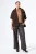 Bruine leather look broek