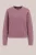 WE Fashion – Dames trui met structuur – Regular fit – Oudroze – Biologisch katoen –