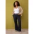 Trendyol Curve Dames Blauw Effen Flared Hoge taille Grote maten Jeans