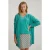 River Woods Green Long V-neck Cardigan Long Sleeves