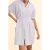 ICode White Striped Cropped Shirt Dress Off-white