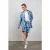 DIDI Travel Bermuda Urban In Offwhite With Blue Azur Fusion Print