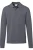 HAKRO Poloshirt lange mouw antraciet, Effen