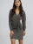 Trend Alaçatı Stili Jurk  donkergrijs