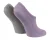 Wildfeet – Dames 2 Paar Zachte Ped Sokken – Bamboe No Show Sokken – Lila / Grijs