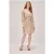 Oltre Short Crossover Silk Blend Dress Beige