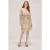 Oltre Short Crossover Silk Blend Dress Beige